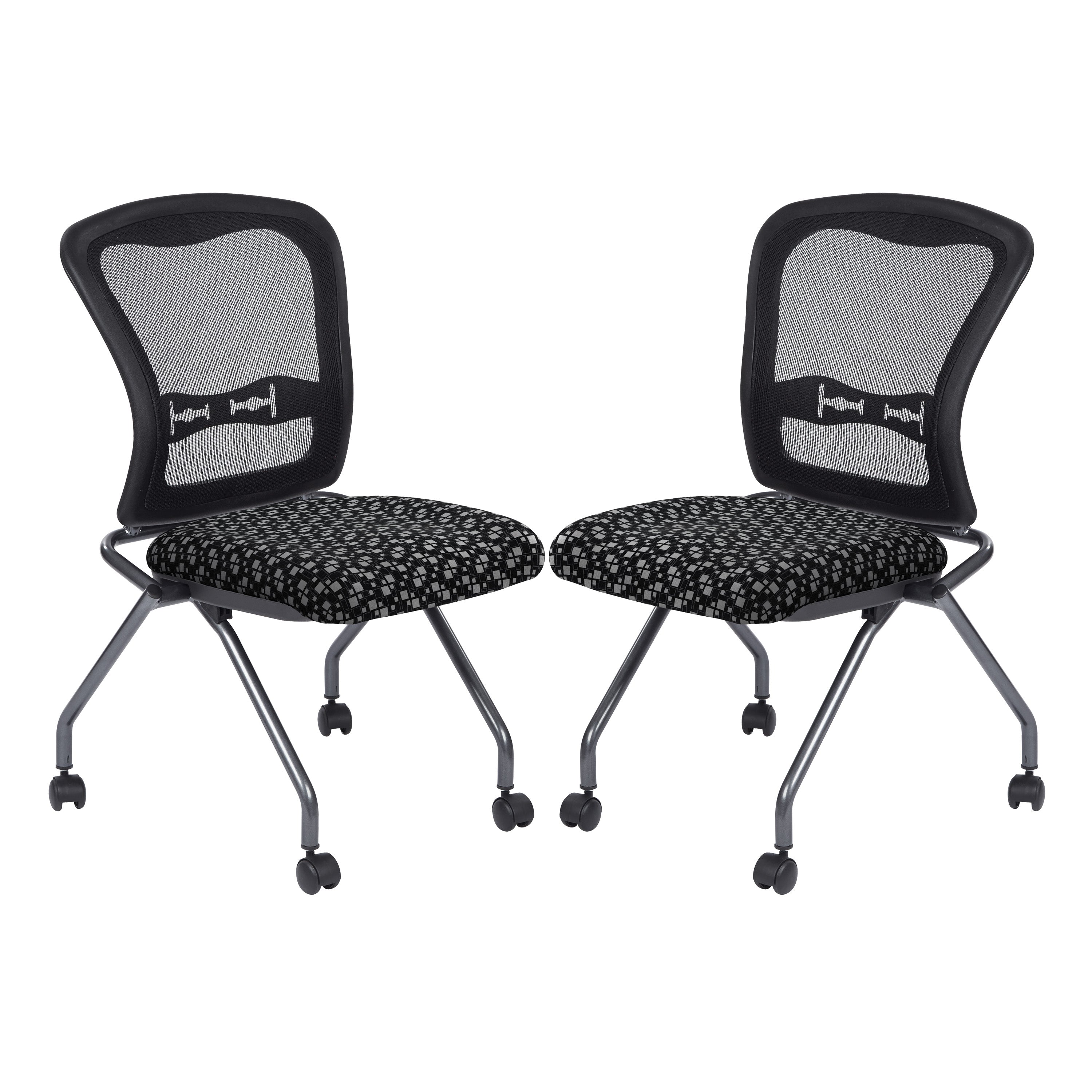 Deluxe Armless Folding Chair With ProGrid® Back
